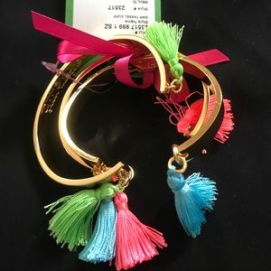 Lilly Pulitzer tassel cuff bracelet set